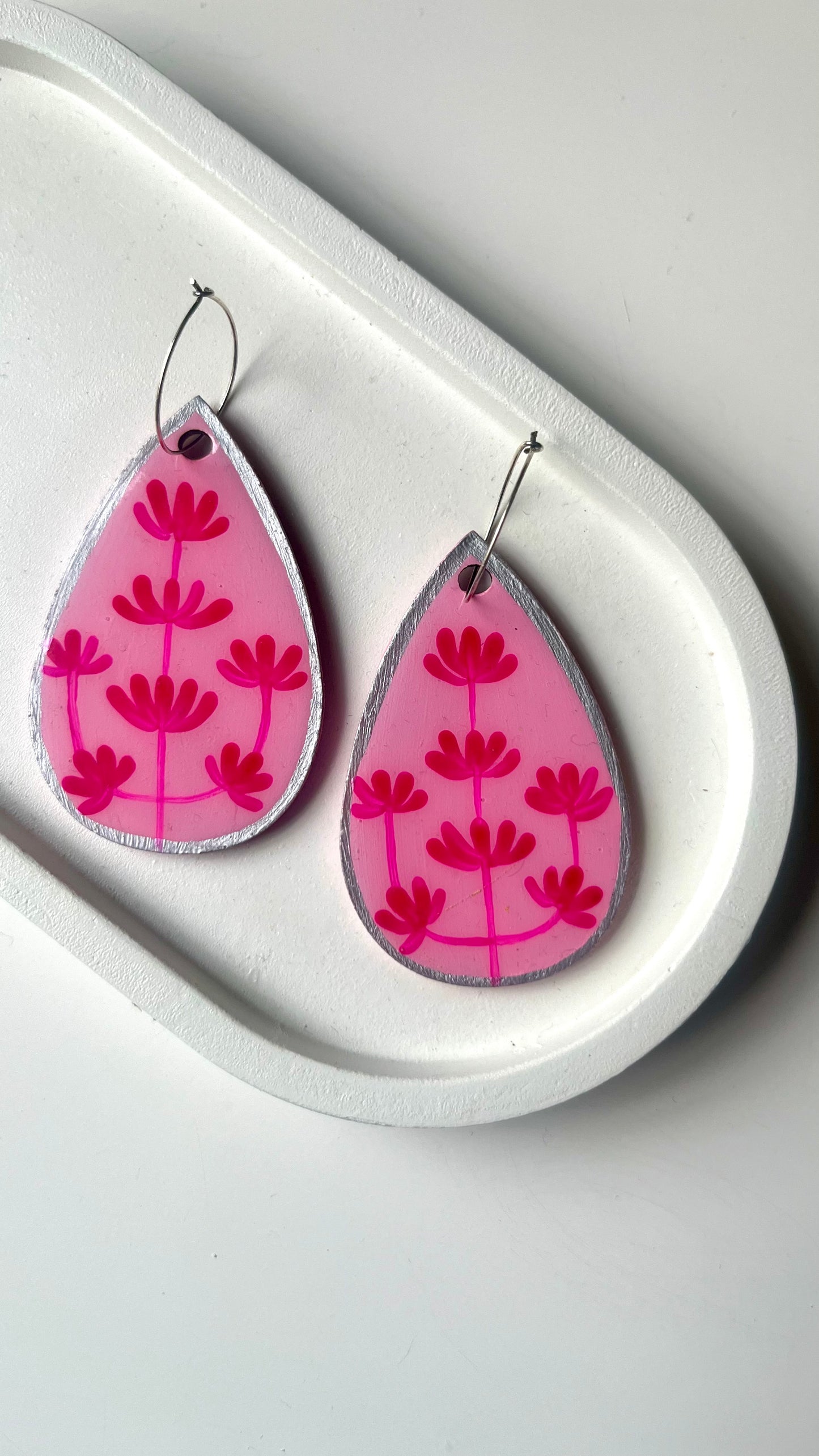 Pink Bouquet Dangle Earring